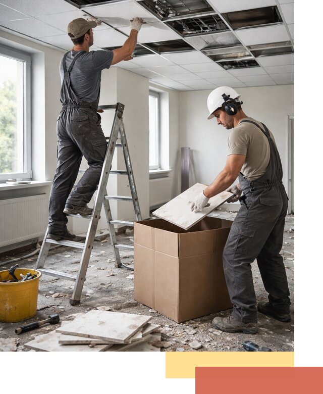 Демонтаж потолочной плитки в Учалах быстро и аккуратно