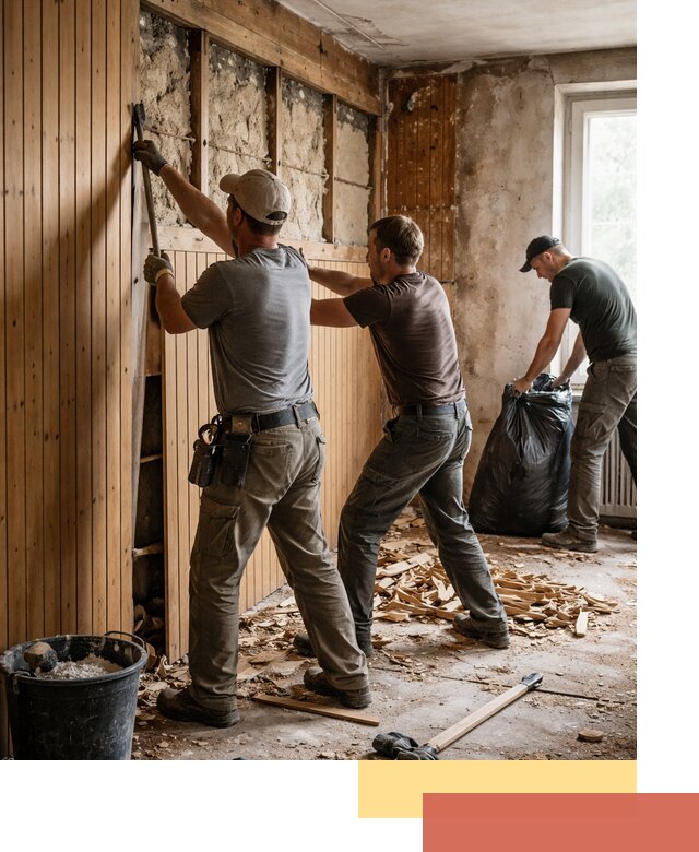 Демонтаж вагонки и вывоз материалов в Учалах