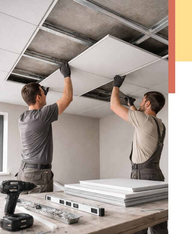 Монтаж кассетного потолка в Учалах от 4575 руб/м2 — установка и сборка | ОТДЕЛОЧНИК-Члы