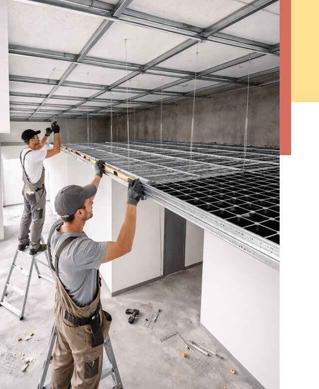 Монтаж потолка грильято в Учалах от 458 руб./м² — быстрая сборка под ключ | ОТДЕЛОЧНИК-Члы