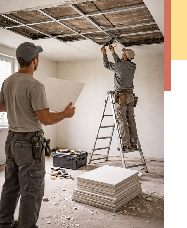 Замена плит подвесного потолка в Учалах от 1779 руб. быстро и недорого | ОТДЕЛОЧНИК-Члы
