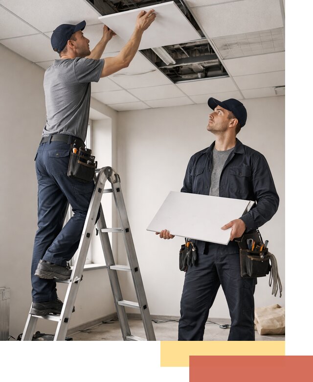 Обслуживание подвесного потолка в Учалах — ремонт и чистка