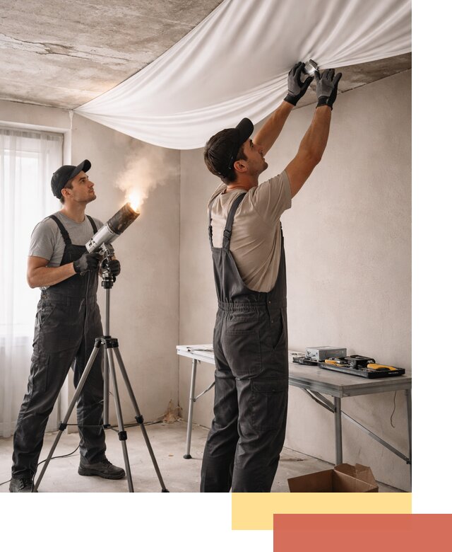 Установка натяжного потолка под ключ в Учалах