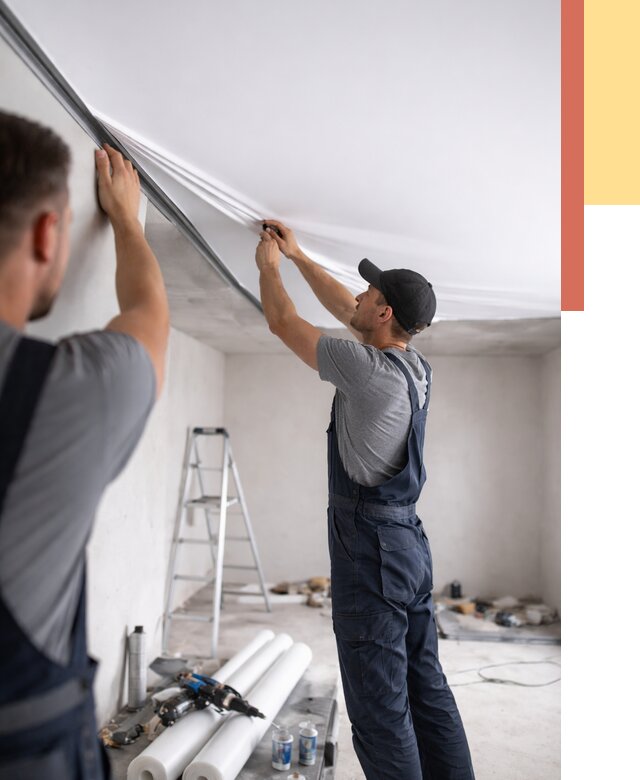 Монтаж матового натяжного потолка в Учалах от 4575 руб./м² — быстро и недорого | ОТДЕЛОЧНИК-Члы