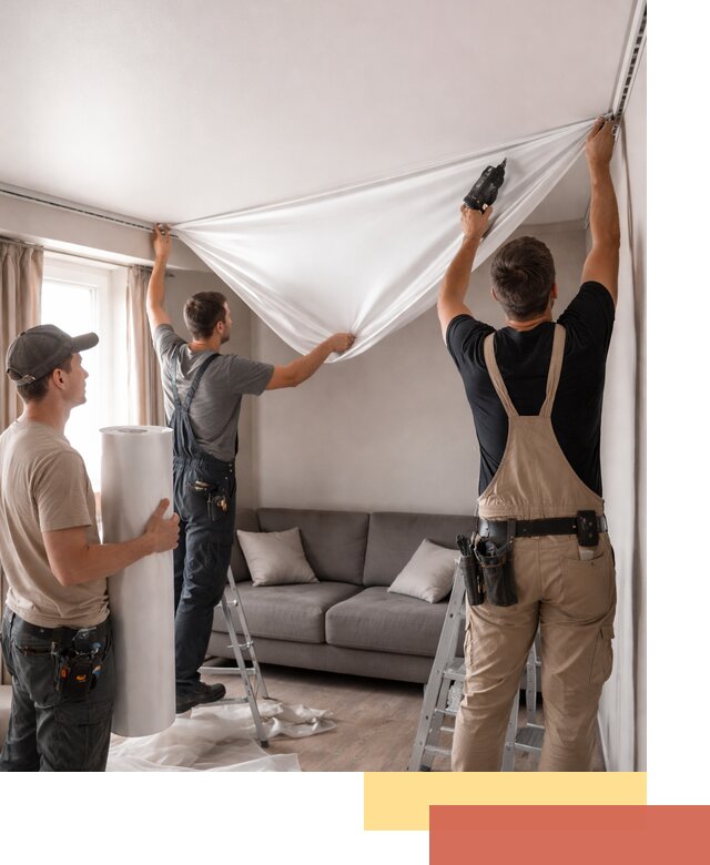 Монтаж сатинового натяжного потолка в Учалах качественно и быстро