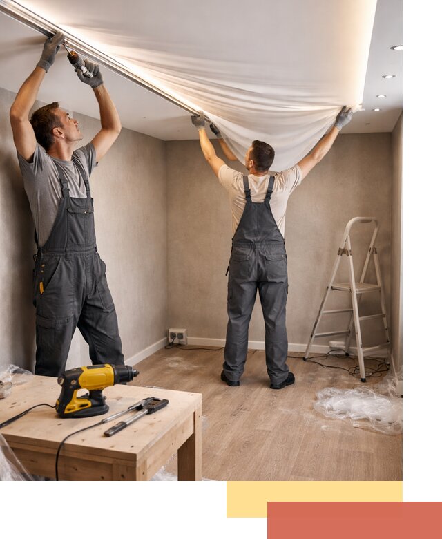 Монтаж натяжного потолка с подсветкой в Учалах цена и сроки