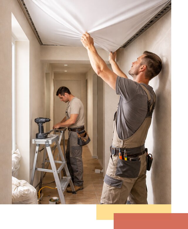 Монтаж натяжного потолка в прихожей в Учалах