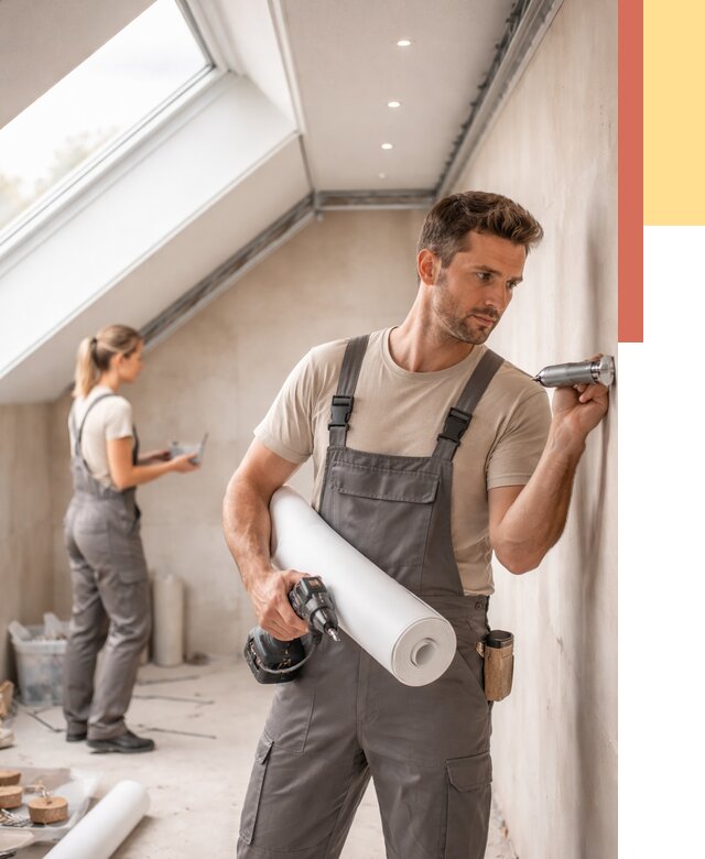 Монтаж натяжного потолка на мансарде в Учалах от 3558 руб. | ОТДЕЛОЧНИК-Члы