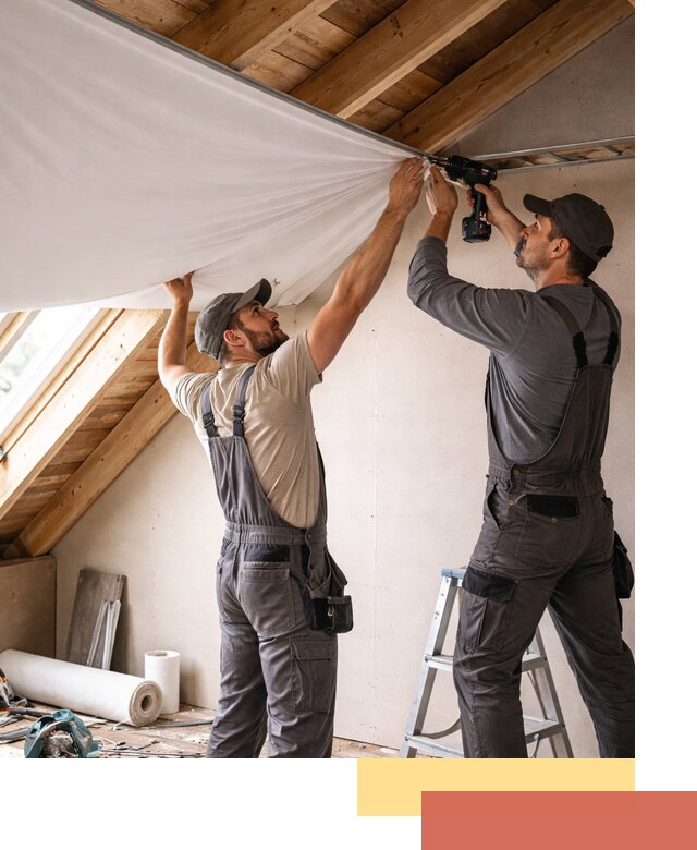 Монтаж натяжного потолка в мансарде в Учалах