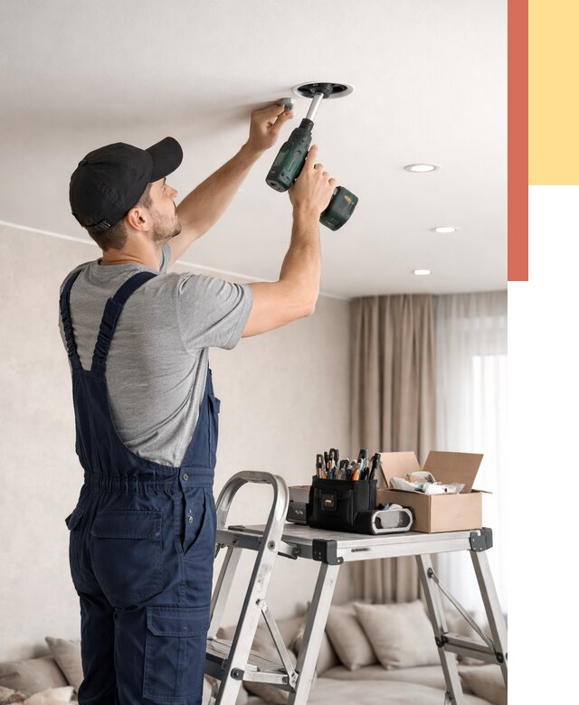 Установка и монтаж точечных светильников в натяжной потолок в Учалах от 1830 руб. | ОТДЕЛОЧНИК-Члы