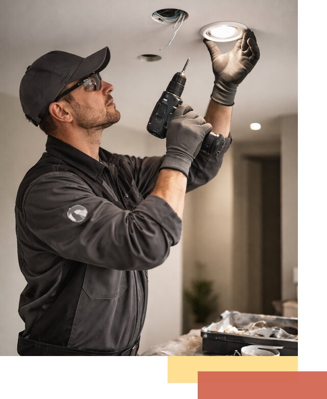 Установка точечных светильников в натяжной потолок в Учалах