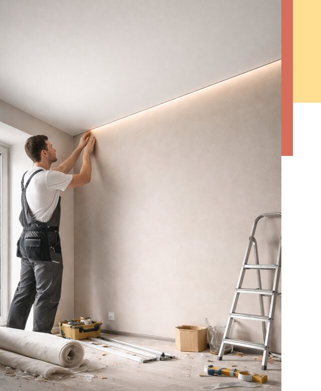 Теневые натяжные потолки в Учалах от 8337 руб. под ключ | ОТДЕЛОЧНИК-Члы