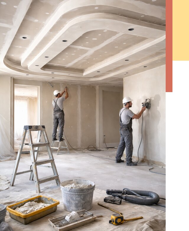 Многоуровневый потолок из гипсокартона в Учалах от 763 руб. под ключ | ОТДЕЛОЧНИК-Члы