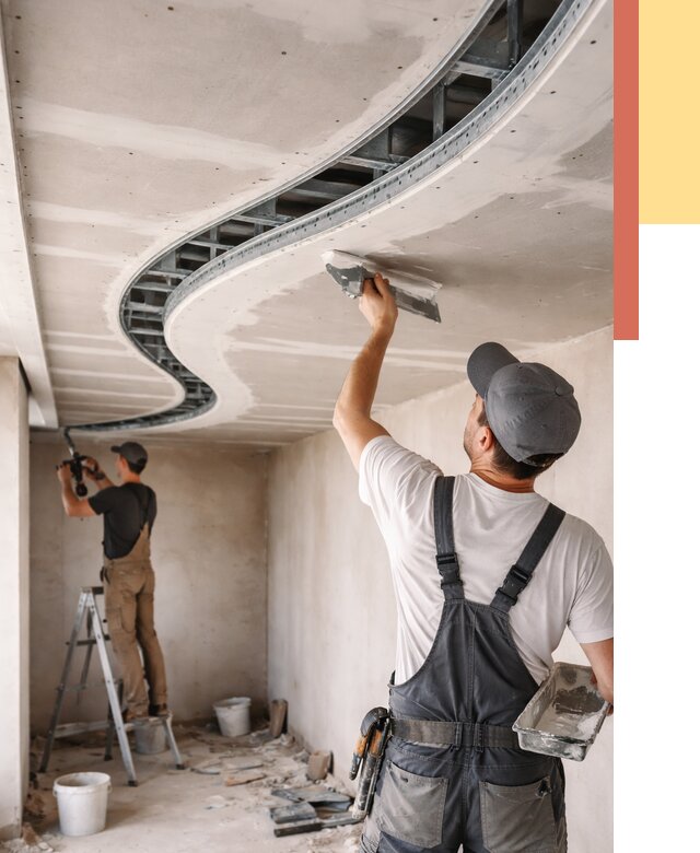 Криволинейный потолок из гипсокартона в Учалах от 2135 руб./м2 | ОТДЕЛОЧНИК-Члы