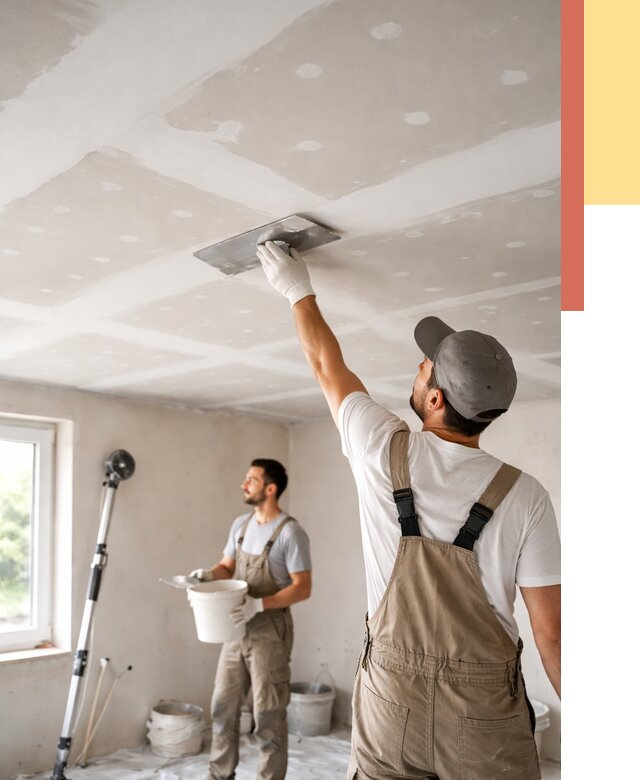 Шпаклевка потолка из гипсокартона в Учалах от 3253 руб./м2 — услуги под ключ | ОТДЕЛОЧНИК-Члы