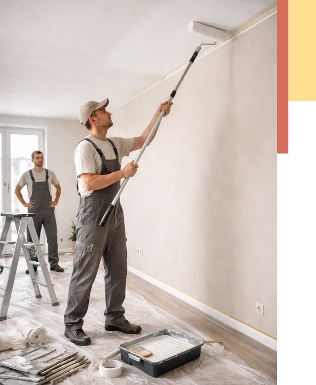 Покраска потолка из гипсокартона в Учалах от 4575 руб./м2 — услуги под ключ | ОТДЕЛОЧНИК-Члы