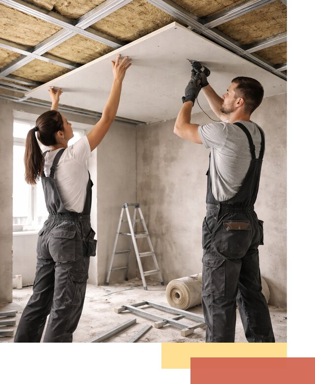 Звукоизоляция потолка из ГКЛ в Учалах профессионально и надежно