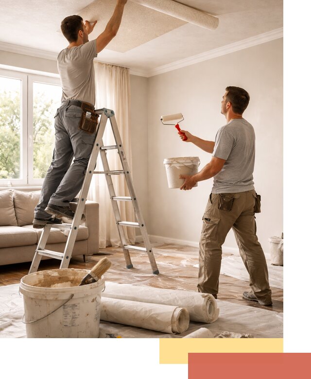 Поклейка обоев на потолок в Учалах — качественно и быстро