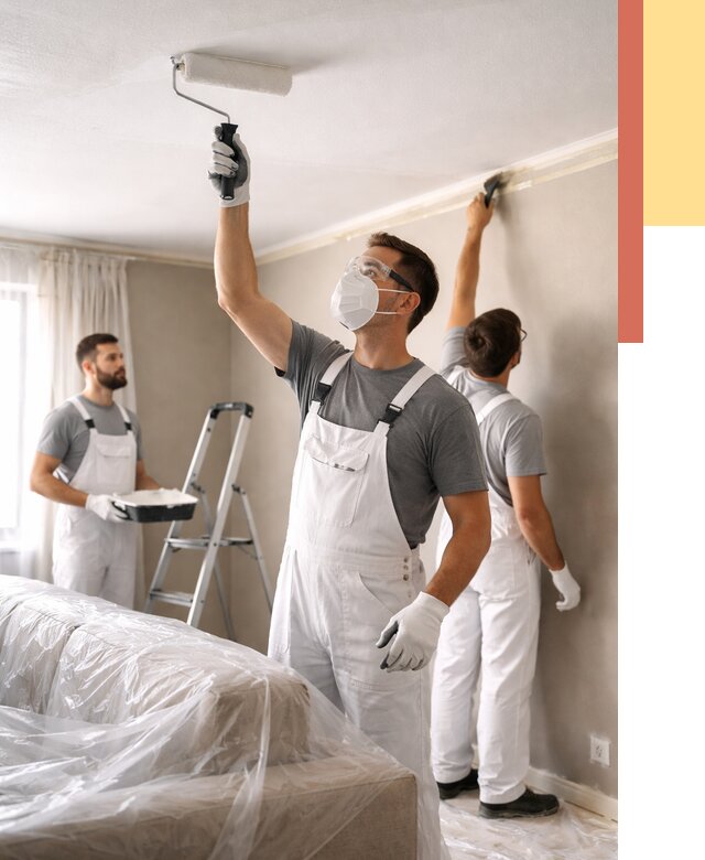 Покраска потолка водоэмельсионной краской в Учалах от 2237 руб/м² — услуги под ключ | ОТДЕЛОЧНИК-Члы