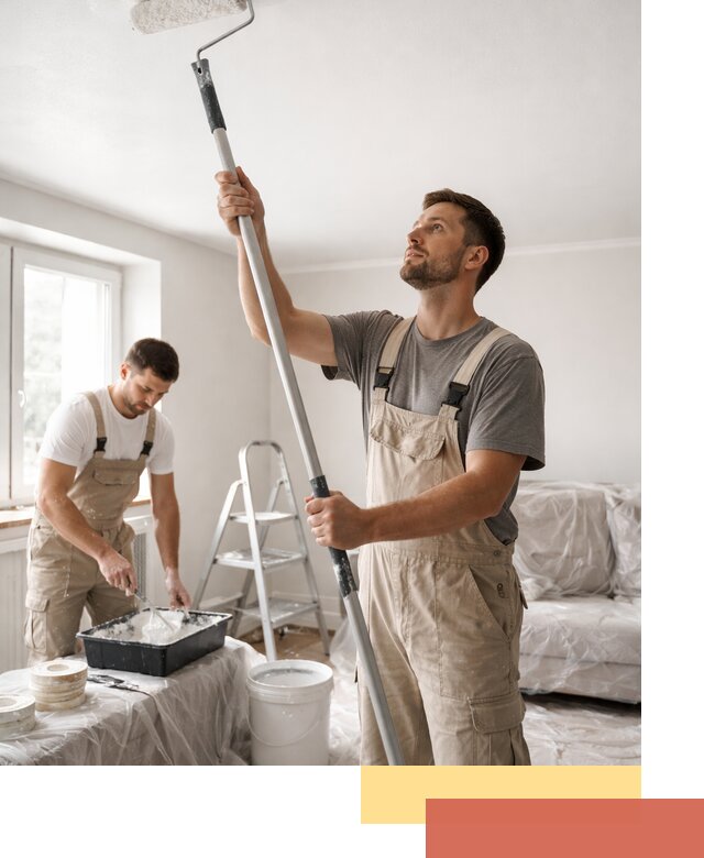 Покраска потолка водоэмульсионной краской в Учалах