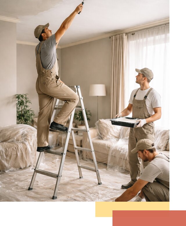 Покраска потолков акриловой краской в Учалах качественно и быстро