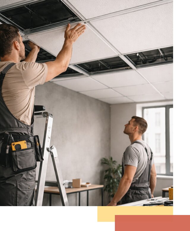 Монтаж потолочной плитки в Учалах качественно и в срок